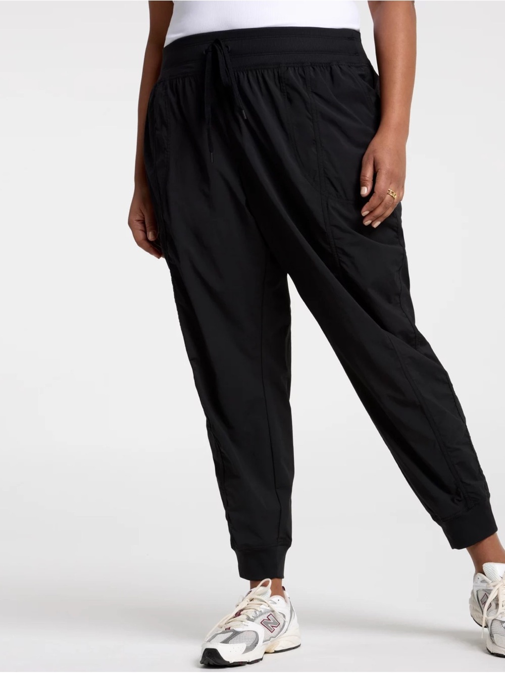 CALIA Jet Black Womans Nyluxe Joggers
